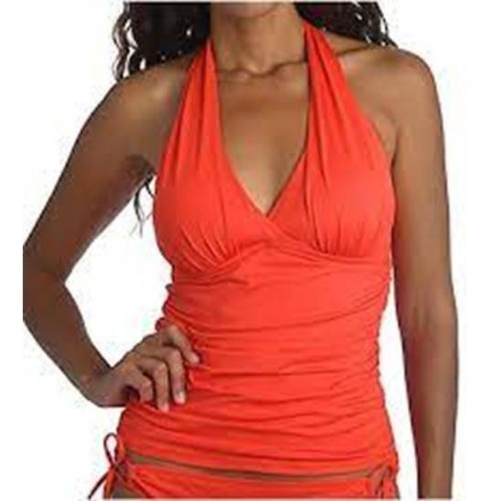 La Blanca Bright Orange Halter Bikini